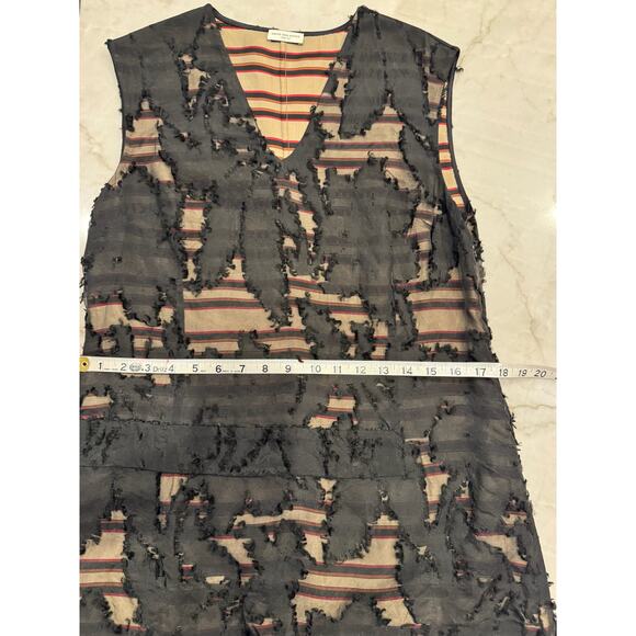 Dries Van Noten Dress - Vintage 2000's Black Cotton Voile Shift EU 40 US 8 - Picture 9 of 11